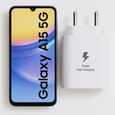 RVAT 25 W Quick Charge 3 A Wall Charger for Mobile with Detachable Cable(White, Super Fast Charger 25w for A15 5G & other c to c mobile, Cable Included)