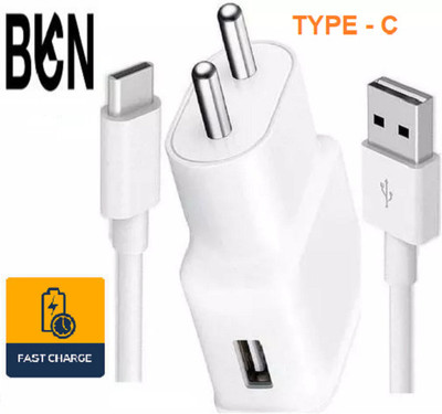 BKN 15 W Qualcomm 3.0 Wall Charger for Mobile with Detachable Cable(SAMSUNG 15W CHARGER FOR M04/ M10s/ M11/ M12/ M13/ M20/ M21/ M21 2021 Edition, Cable Included)