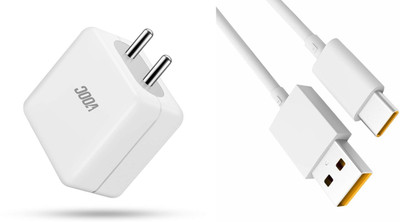 MIFKRT 30 W 5 A Wall Charger for Mobile with Detachable Cable(White, Cable Included)