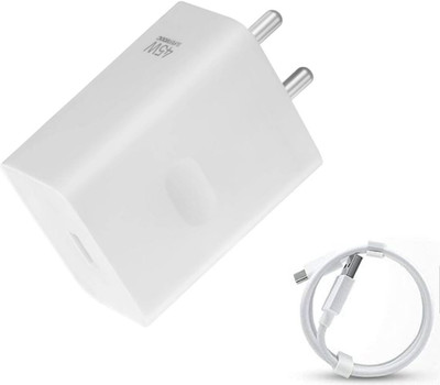 Avaxon 45 W SuperVOOC 5 A Wall Charger for Mobile with Detachable Cable(White, Cable Included)