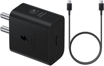 Avaxon 25 W PD 3 A Wall Charger for Mobile with Detachable Cable(compatible for samsung S23/S22/S21/S20/NOTE 20/Z FOLD3/ ZFOLD 4/Z FLIP 3, Cable Included)