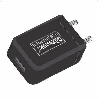 TP TROOPS Wall Charger for Mobile with Detachable Cable(Black)