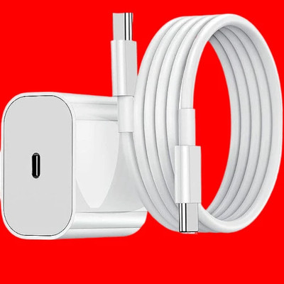 Tigerify PD 3 A Wall Charger for Mobile with Detachable Cable(20W USB-C Adapter+Cable for 16/16e/16 Plus/16 Pro & 16 Pro Max,iP@d Pro/Air/Mini, Cable Included)