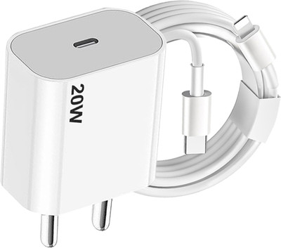 RVAT 20 W Quick Charge 3 A Wall Charger for Mobile with Detachable Cable(White, Cable Included)