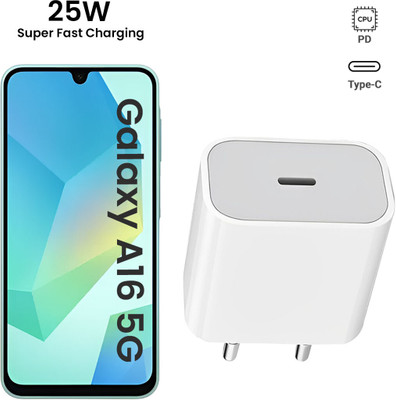 Mprix 25 W Quick Charge 3.1 A Wall Charger for Mobile(White Superfast Charger for Samsung Galaxy A16 5g Charger Adapter)