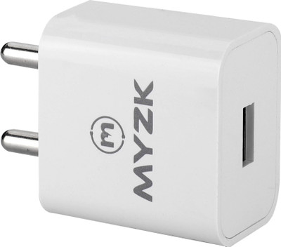 MYZK 5 W Quick Charge 1 A Wall Charger for Mobile with Detachable Cable(White, Cable Included)