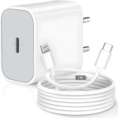 CLAT 20 W Quick Charge 4 A Wall Charger for Mobile with Detachable Cable(White, Cable Included)