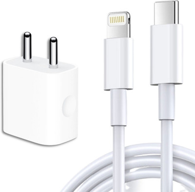 MAK 20 W Supercharge 3.1 A Wall Charger for Mobile with Detachable Cable(White, Cable Included)