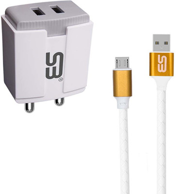 SB 12 W 3.4 A Wall Charger for Mobile with Detachable Cable(White, Cable Included)
