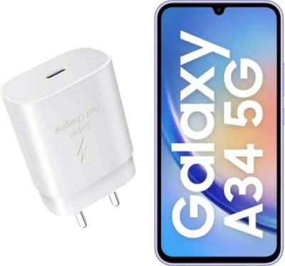 MAK 25 W Supercharge 3.1 A Wall Charger for Mobile(Compatible for Galaxy A34 5G & Other Devices, White)