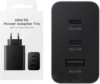 UXE 65 W Adaptive Charging 5.4 A Wall Charger for Mobile(Black)