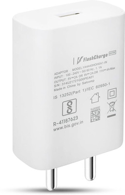Zybux 44 W Quick Charge 4 A Wall Charger for Mobile(White)