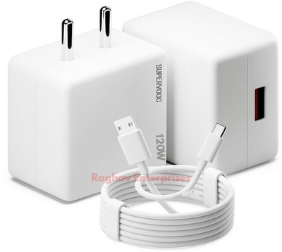 malisales 120 W SuperVOOC 6 A Wall Charger for Mobile with Detachable Cable(White, Cable Included)