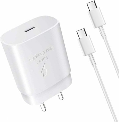 Prifakt 25 W Supercharge 3.1 A Wall Charger for Mobile with Detachable Cable(White, Cable Included)