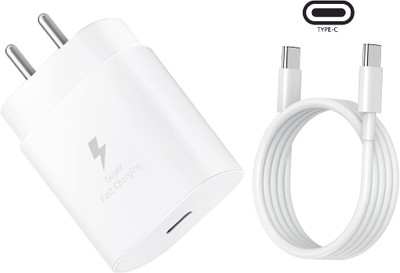 Prifakt 25 W HyperCharge 3.1 A Wall Charger for Mobile with Detachable Cable(White, Cable Included)