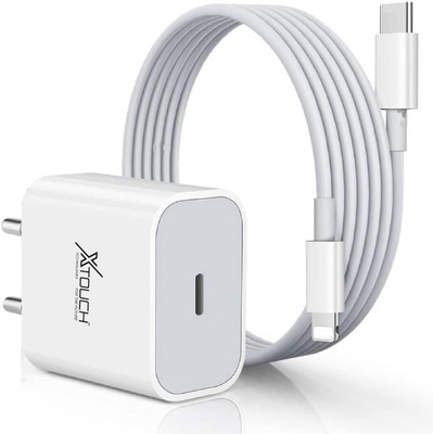 XTOUCH 20 W Quick Charge 5 A Wall Charger for Mobile with Detachable Cable(White, Cable Included)