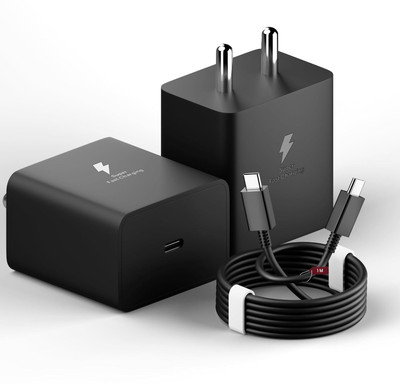 MGEdge 45 W Supercharge 8 A Wall Charger for Mobile with Detachable Cable(Original Charger for Samsung Galaxy S25 Fe 5G, Cable Included)