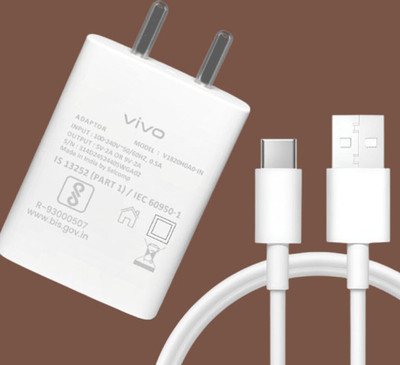 vivo 18 W Quick Charge 2 A Wall Charger for Mobile with Detachable Cable(White, Cable Included)