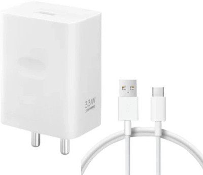 WEFIXALL 33 W SuperVOOC 3.4 A Wall Charger for Mobile with Detachable Cable(White, Cable Included)