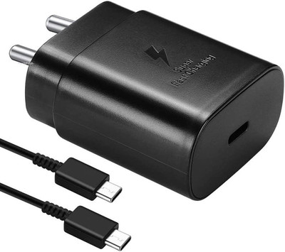 V A VALAK 25 W PPS 3.1 A Wall Charger for Mobile with Detachable Cable(Black, Cable Included)