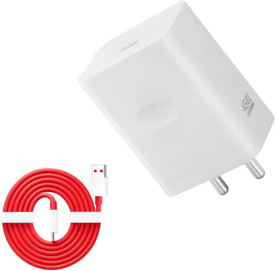 digie 45 W SuperVOOC 5 A Wall Charger for Mobile with Detachable Cable(White, Cable Included)