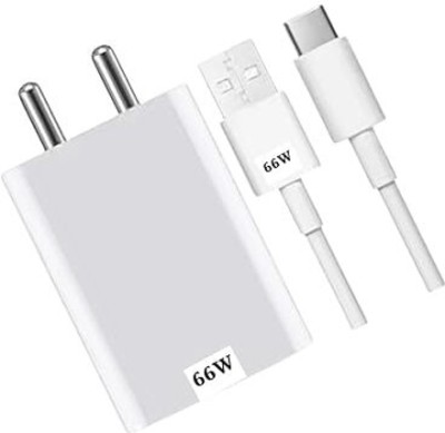 Kizzy 66 W TurboPower 3.0 4.4 A Wall Charger for Mobile with Detachable Cable(White, Cable Included)