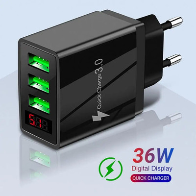 Muvit 36 W Quick Charge 2.4 A Wall Charger for Mobile(Black)