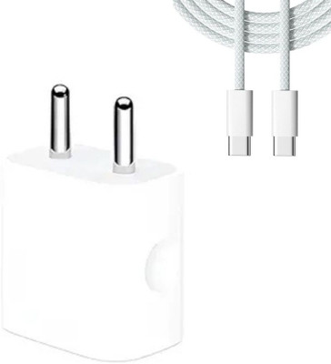 Avaxon 20 W PD 2.1 A Wall Charger for Mobile with Detachable Cable(Compatible with i phone 15ProMax | 15Pro | 15Plus | 15, White, Cable Included)
