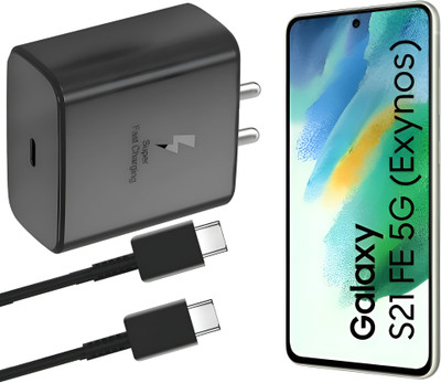 xykos 45 W PD 5 A Wall Charger for Mobile with Detachable Cable(for Samsung Galaxy S21 FE 5G, Cable Included)
