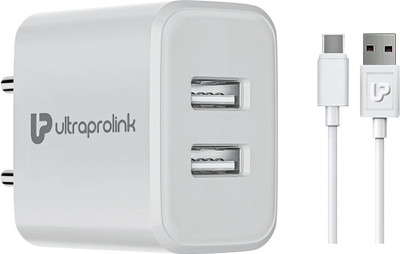 Ultraprolink 12 W 2.4 A Wall Charger for Mobile with Detachable Cable(White, Cable Included)