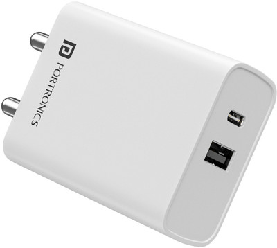 Portronics 33 W PPS 3 A Wall Charger for Mobile(White)
