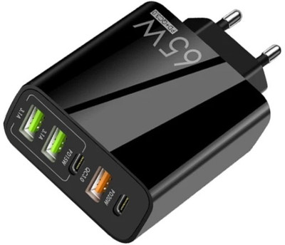 Life Like Qualcomm 3.0 5.4 A Wall Charger for Mobile with Detachable Cable(Black)