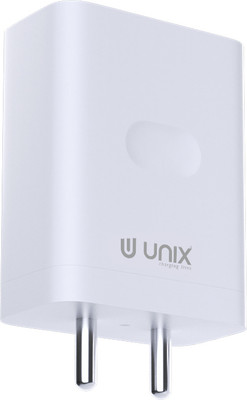 Unix 44 W SuperVOOC 4 A Wall Charger for Mobile with Detachable Cable(White, Cable Included)