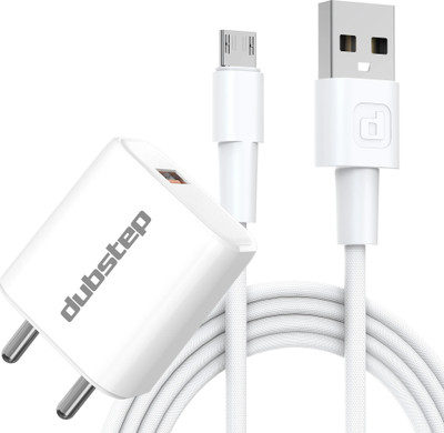 Dubstep 12 W Quick Charge 2.4 A Wall Charger for Mobile with Detachable Cable(White, Cable Included)