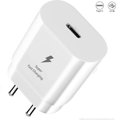 RoarX 25 W PD 3 A Wall Charger for Mobile(White, 25W Super Fast Charging For Samsung S10/A80/A70/N10/N20/S20/S21/S22)