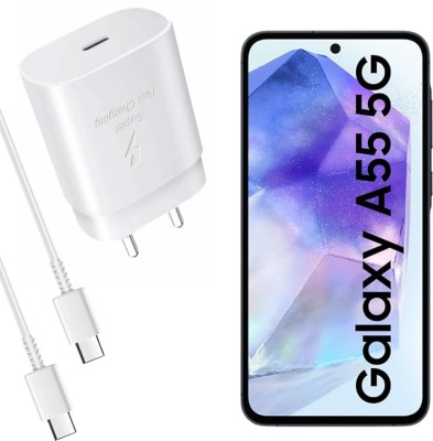MAK 25 W Supercharge 3 A Mobile Charger with Detachable Cable(Super Fast Charging, Compatible for Galaxy A55 5G & Other Devices, White, Cable Included)