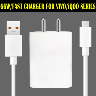 UXE 66 W Quick Charge 6 A Wall Charger for Mobile with Detachable Cable(White, Cable Included)