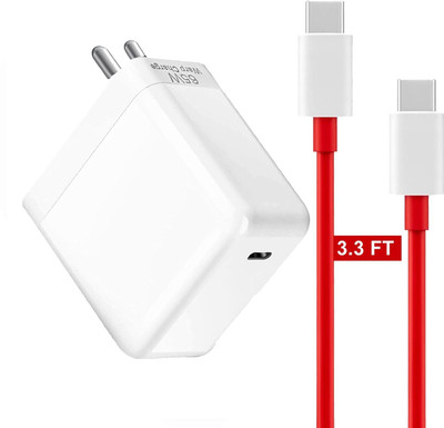 BUXER 65 W SuperVOOC 6 A Wall Charger for Mobile with Detachable Cable(White, Red, Cable Included)