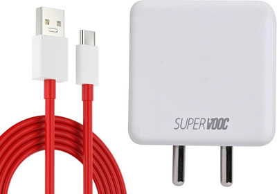 V A VALAK 85 W SuperVOOC 6 A Wall Charger for Mobile with Detachable Cable(White, Cable Included)