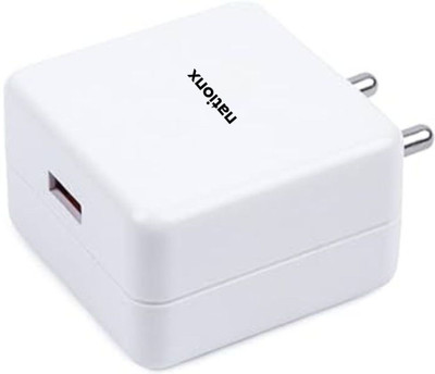 NationX 18 W Quick Charge 2 A Single Port Mobile Charger with Detachable Cable(White, Cable Included)