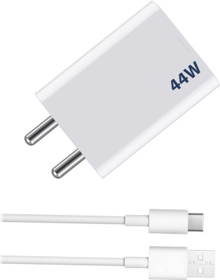 VOLTDIC 44 W Quick Charge 6 A Wall Charger for Mobile with Detachable Cable(White, Cable Included)