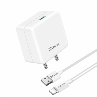 TP TROOPS 3.4 A Multiport Mobile Charger with Detachable Cable(Type C, Cable Included)