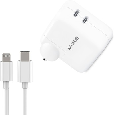 MARS 35 W 5.4 A Multiport Mobile Charger with Detachable Cable(White, Cable Included)
