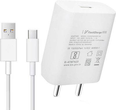 EYNK 44 W Quick Charge 5 A Wall Charger for Mobile with Detachable Cable(Supported All Flash Charge 2.0 devices, White, Cable Included)