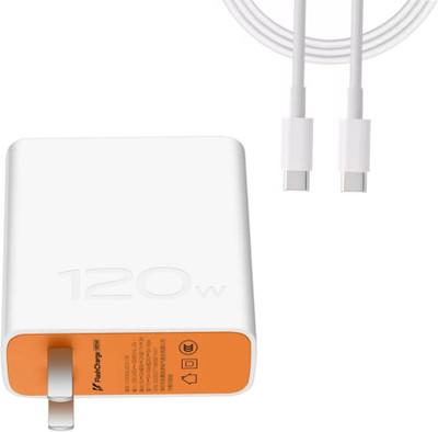 Avaxon 120 W PD 9 A Wall Charger for Mobile with Detachable Cable(120W Charger Compatible with X50/X50 Pro/ X50 Pro+/V30/V29/V27, Cable Included)