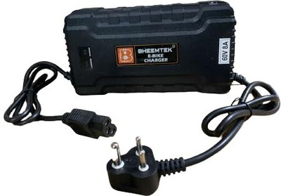 bheemtek 670 W Adaptive Charging 8 A SMPS Charger for E-Bike(Solid Black, Cable Included)