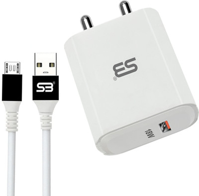 SB 18 W 3.4 A Wall Charger for Mobile with Detachable Cable(White, Cable Included)