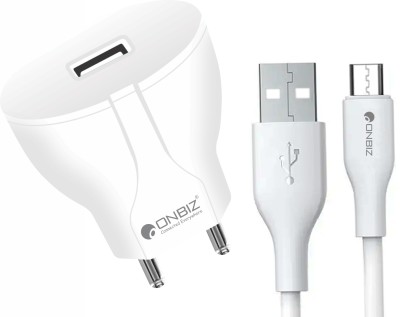 ONBIZ by ONBIZ 2.5 A Wall Charger for Mobile with Detachable Cable(White, Cable Included)