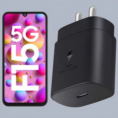 Zybux 25 W PD 3 A Wall Charger for Mobile(for Samsung Galaxy F15 5G Charge Adaptor, Black)