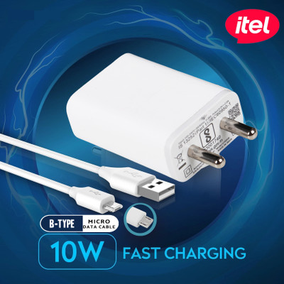 itel 2 A Wall Charger for Mobile(White 10 Watt Charger For Tecno & Infinix Mobile, Cable Included)
